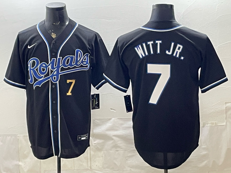 Men Kansas City Royals #7 Witt Jr. black Nike MLB 2026 Jersey 052003->new york mets->MLB Jersey